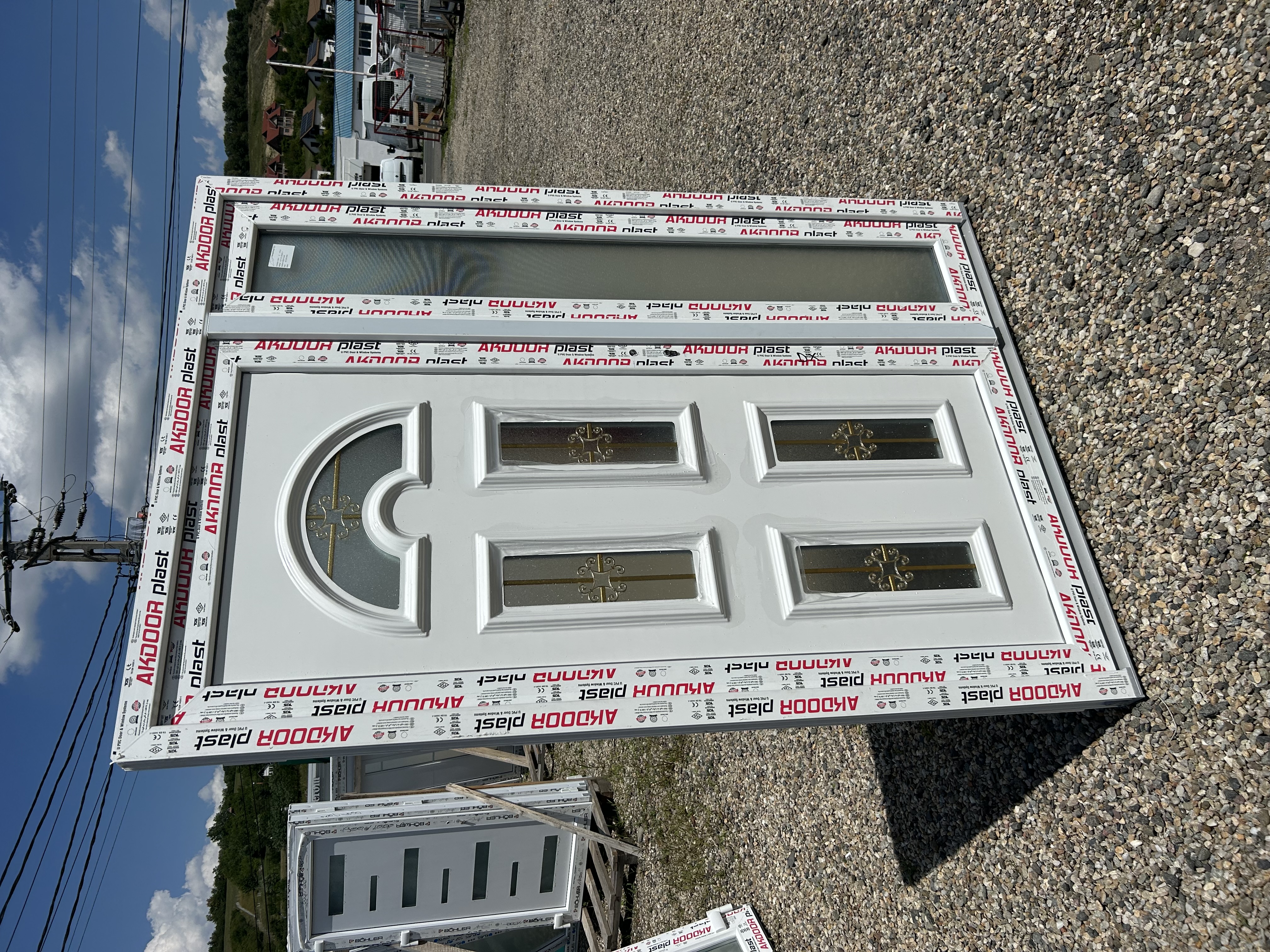 Ușă de intrare cu panel decorativ dublă  - Imaginea 4