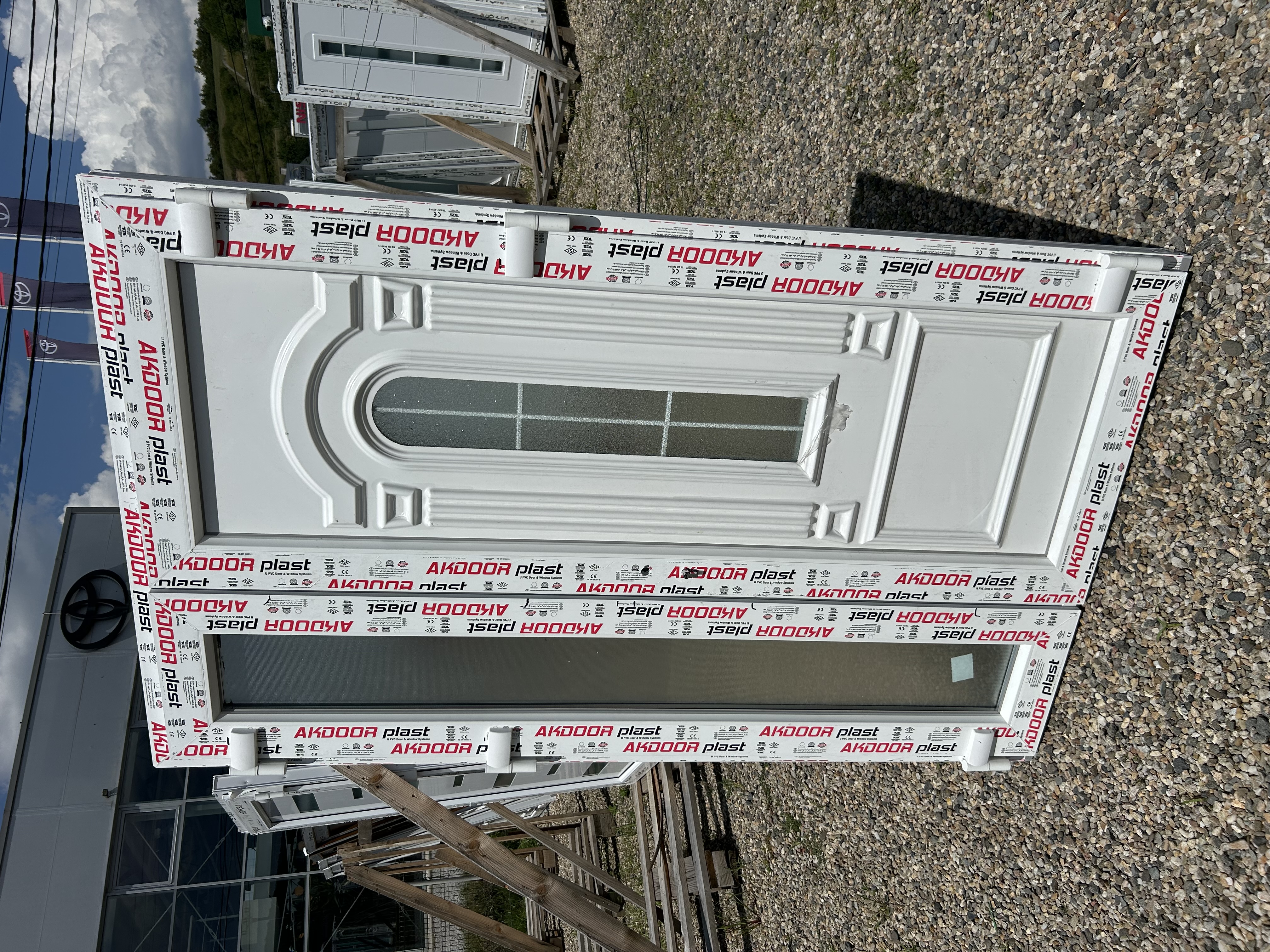 Ușă de intrare dublă cu panel decorativ  - Imaginea 5