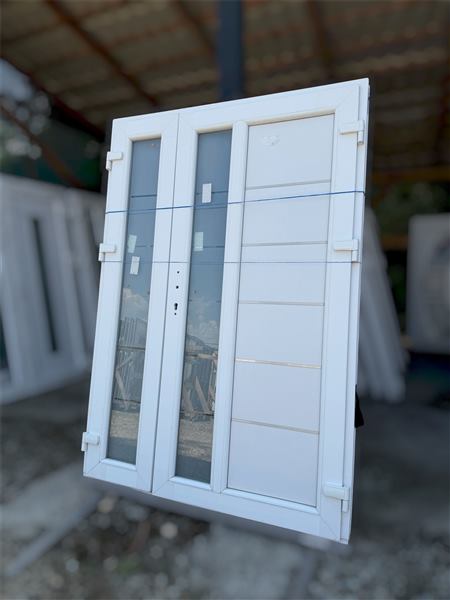 Ușă de intrare dublă cu inserții de inox  - Imaginea 2