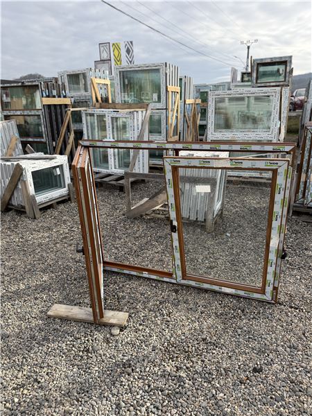 Geam 150x120 cu dublă deschidere stejar auriu  - Imaginea 2
