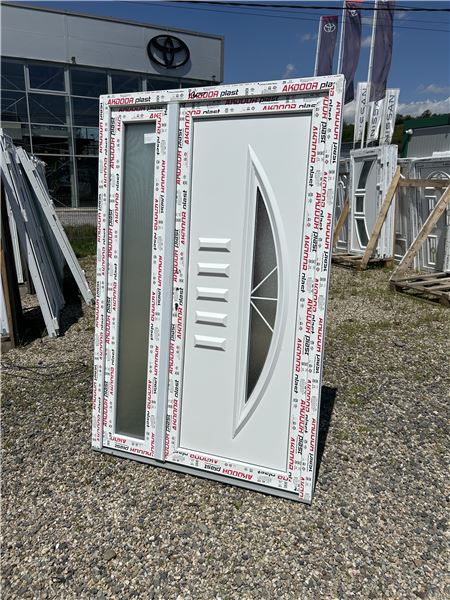 Ușă de intrare dublă cu panel decorativ  - Imaginea 2