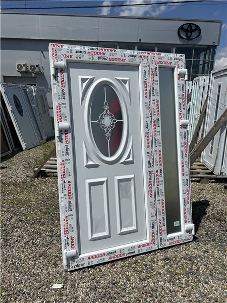 Ușă de intrare dublă cu panel decorativ  - Imaginea 3