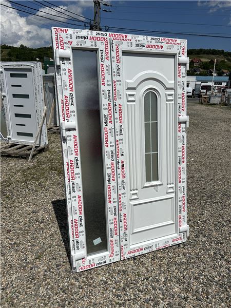 Ușă de intrare dublă cu panel decorativ  - Imaginea 4